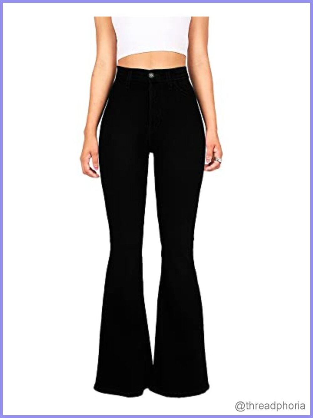 High Waisted Flared Bell Bottom Jeans Women Stretch Retro Bootcut Pants